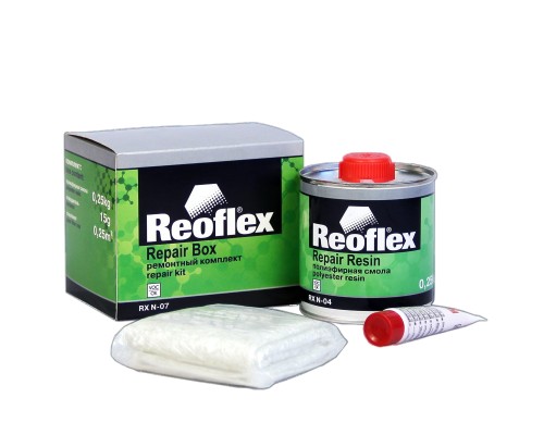 REOFLEX Ремонтный комплект (смола 0,25кг+ стекломат 150 гр/1м.кв.+ отвердитель) RX N-07/50
