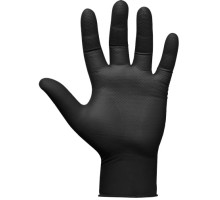 Перчатки JETA SAFETY NATRIX нескользящие одноразовые чёрные нитриловые, разм.L, 50 шт