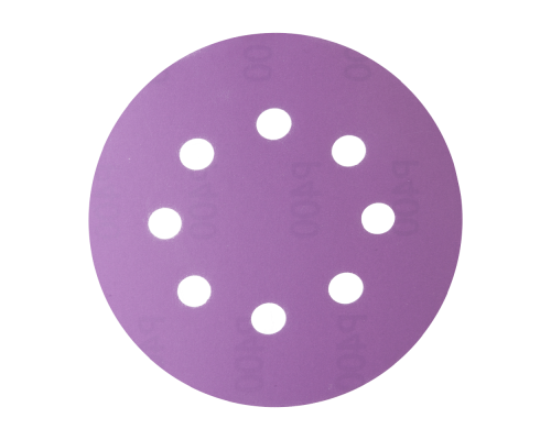 Шлифовальный абразивный круг Hanko PP627 Purple Paper 125мм, 8отв P320 PP627125832