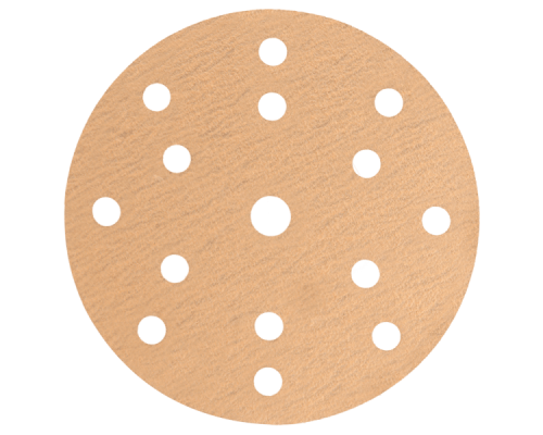 Шлифовальный абразивный круг Hanko Yellow Paper AP33M 150мм, 15 отверстий Р320 AP33M1501532